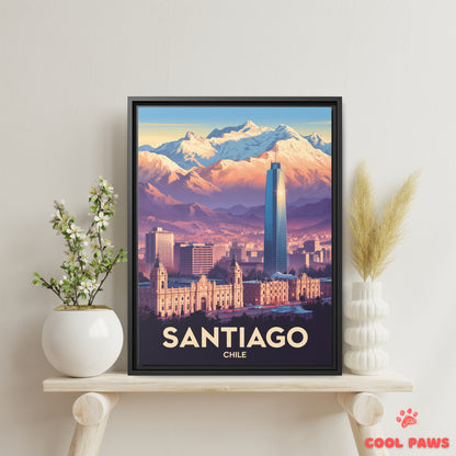 Santiago Travel Print | Costanera Tower | Chile