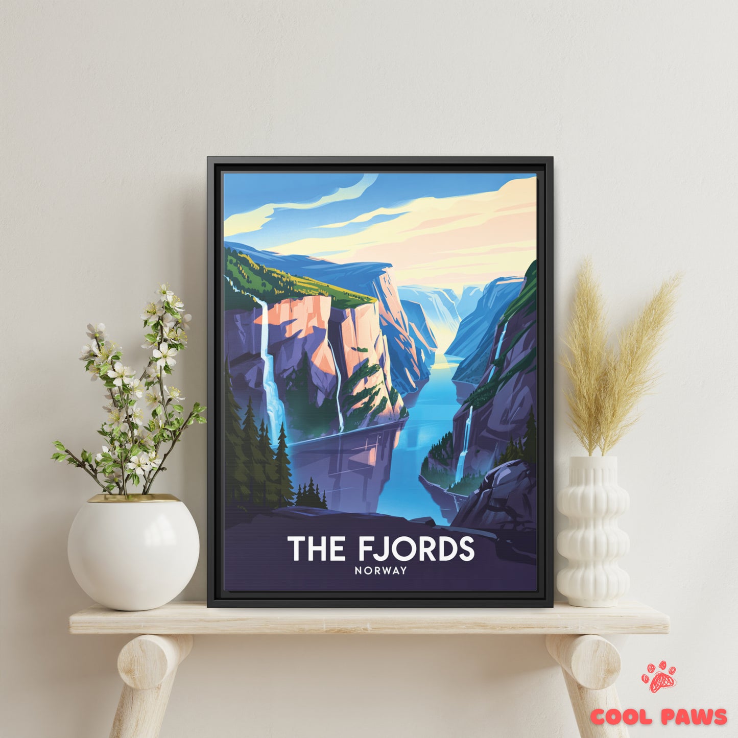 The Fjords Travel Print | Norwegian Fjords | Norway