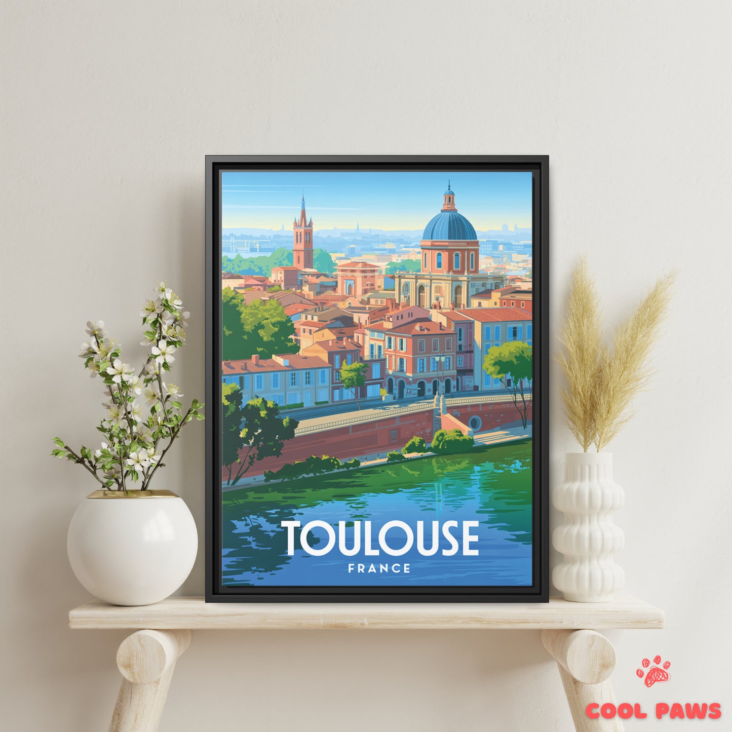 Toulouse Travel Print | French La Grave Dome | France