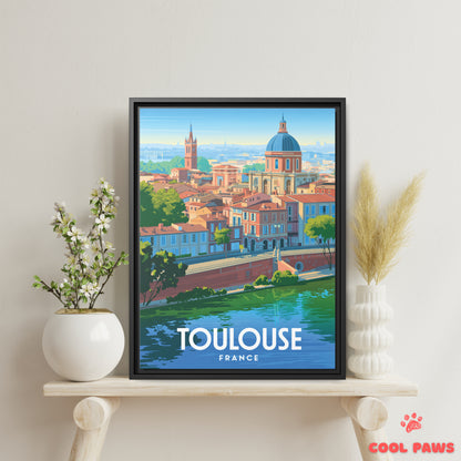 Toulouse Travel Print | French La Grave Dome | France