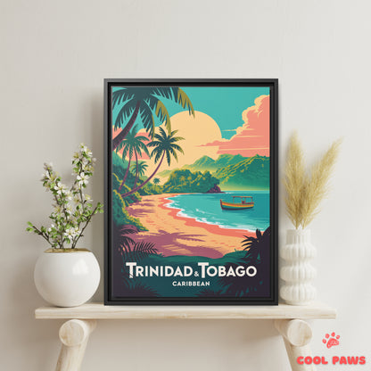 Trinidad & Tobago Travel Print | Secluded beach