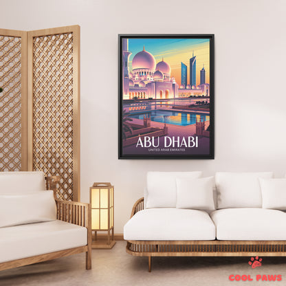 Abu Dhabi Travel Print | Sheikh Zayed Grand Mosque | United Arab Emirates