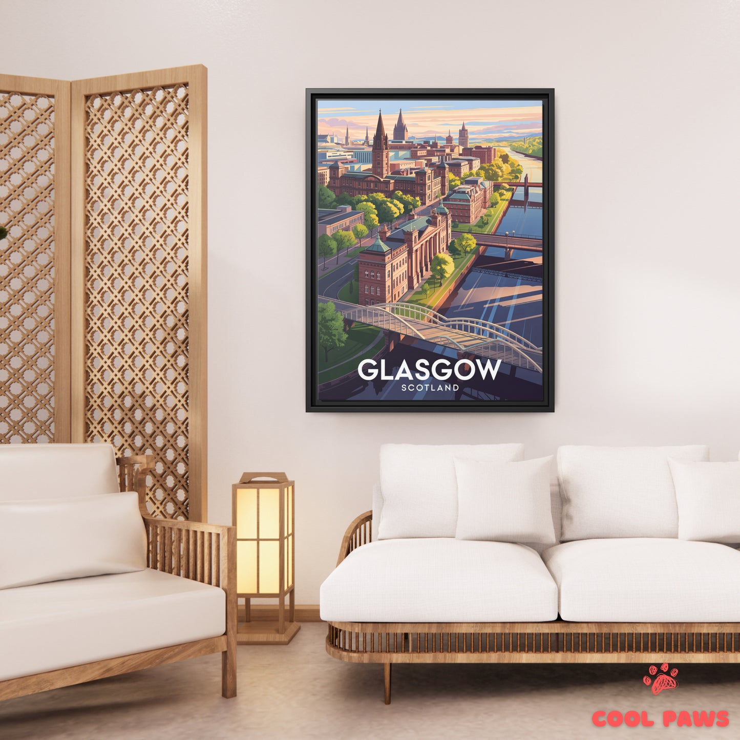 Glasgow Travel Print | English University of Glasgow | Scotland