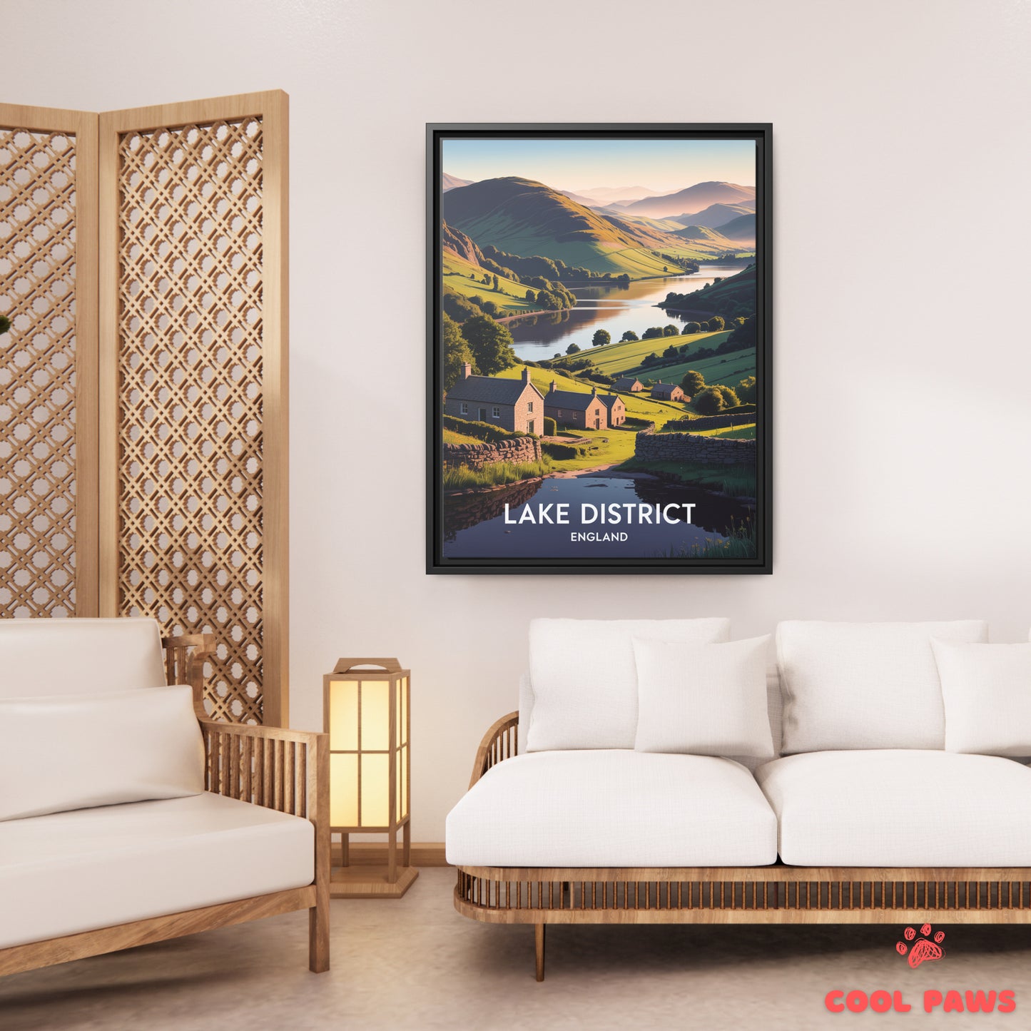 Lake District Travel Print | English Serpentine Lake | England