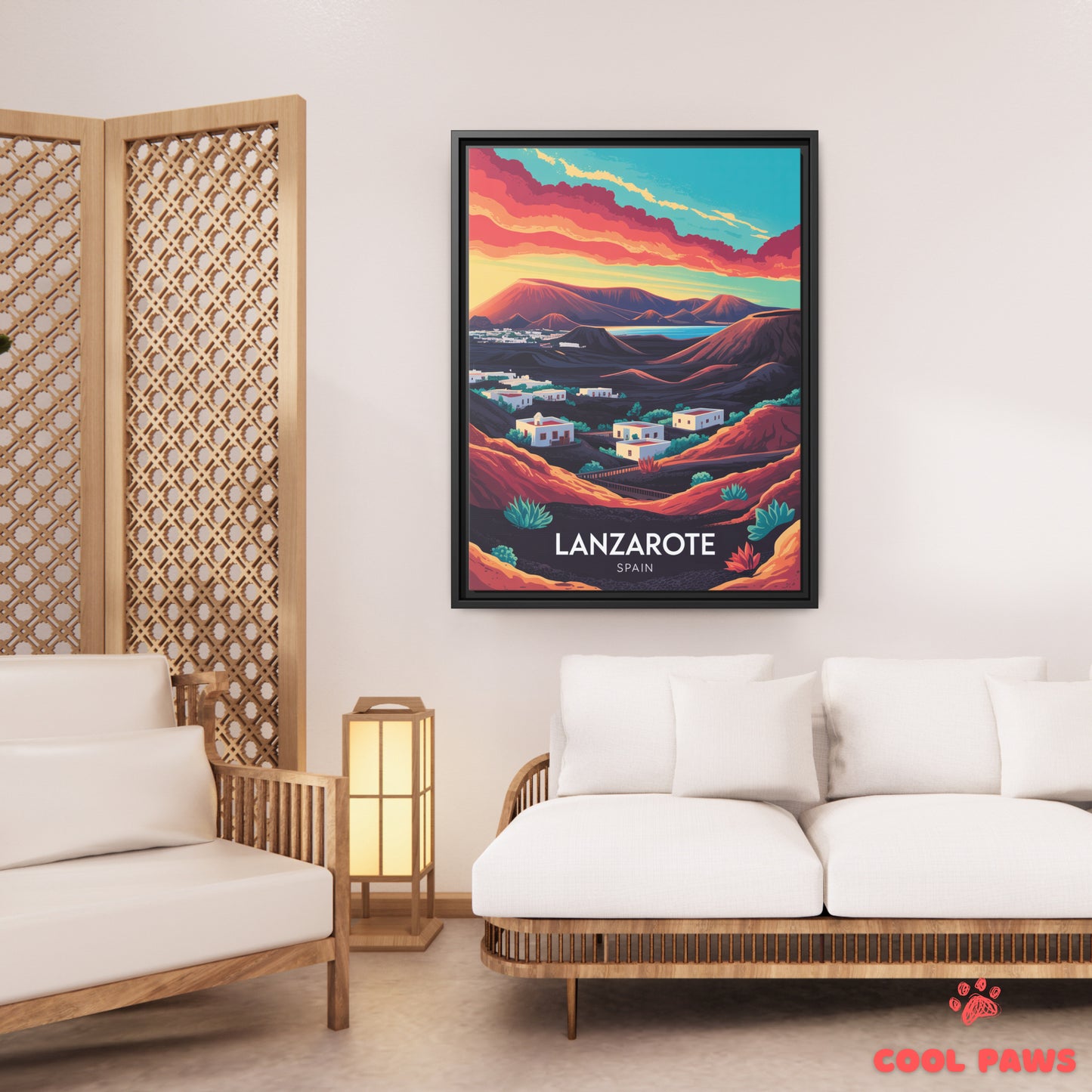 Lanzarote Travel Print | Spanish Timanfaya National Park | Spain