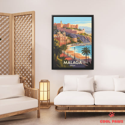 Malaga Travel Print | Spanish Alcazaba Fortress | Spain