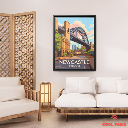 Newcastle Travel Print | English Tyne Bridge | England