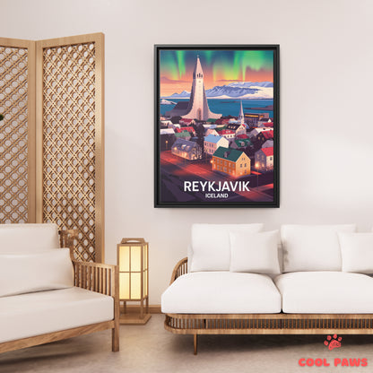 Reykjavik Travel Print | Icelandic Hallgrímskirkja | Iceland