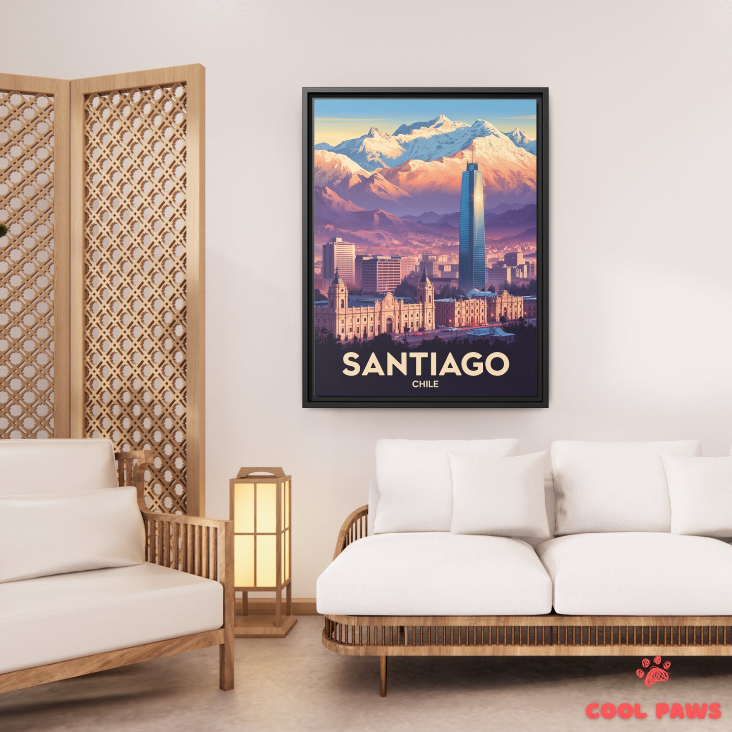 Santiago Travel Print | Costanera Tower | Chile