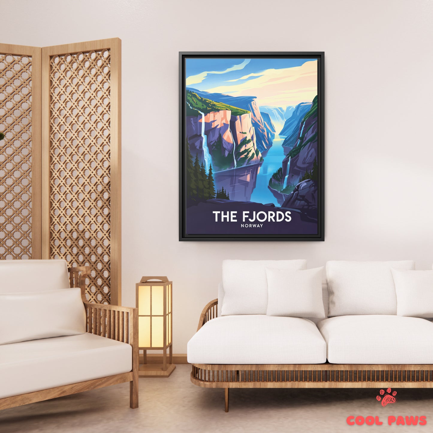 The Fjords Travel Print | Norwegian Fjords | Norway