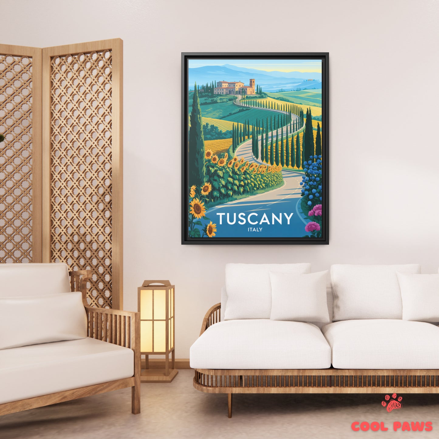 Tuscany Travel Print | Italian Vineyards | Italy