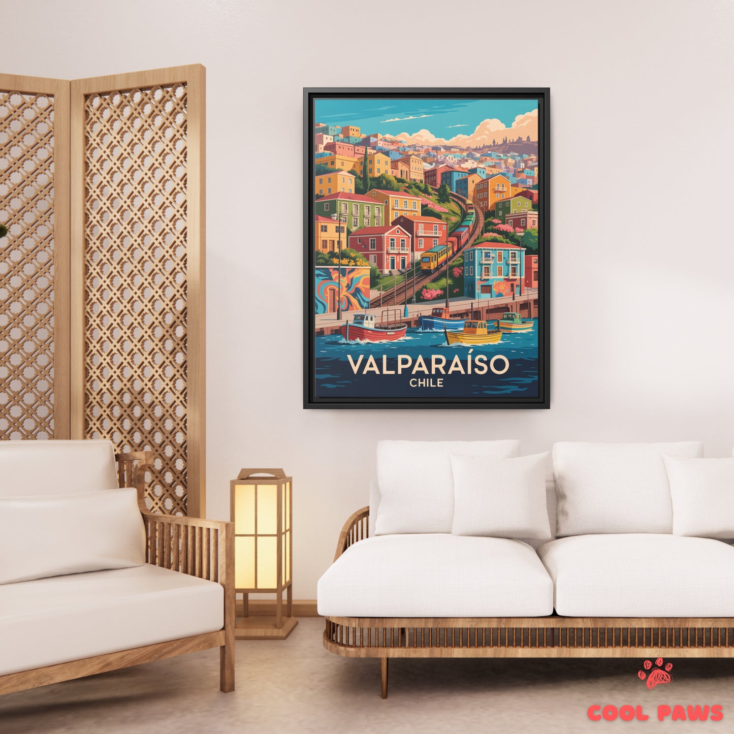 Valparaiso Travel Print | Hillside Houses | Chile
