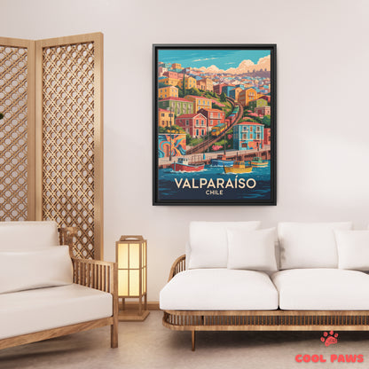 Valparaiso Travel Print | Hillside Houses | Chile