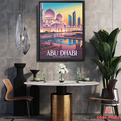 Abu Dhabi Travel Print | Sheikh Zayed Grand Mosque | United Arab Emirates