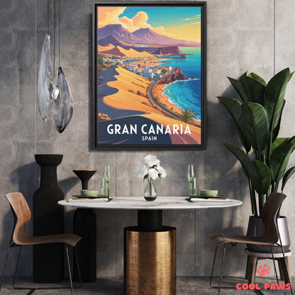 Gran Canaria Travel Print | Spanish Sand Dune | Spain