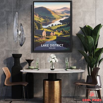 Lake District Travel Print | English Serpentine Lake | England