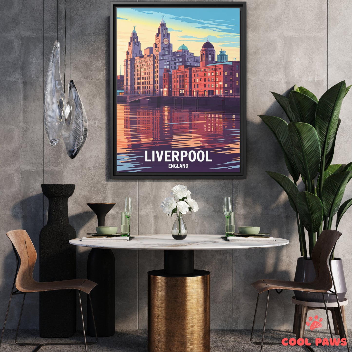 Liverpool Travel Print | English Royal Liver Building | England