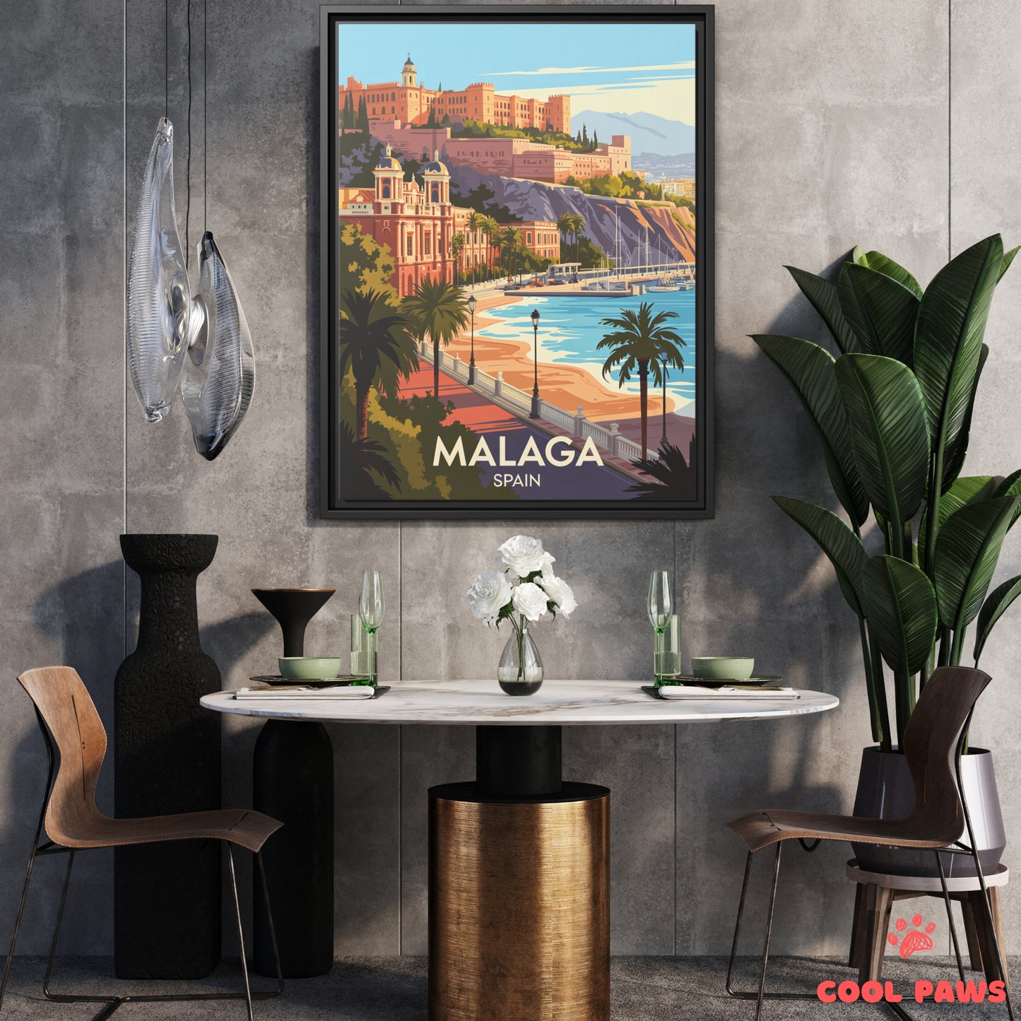 Malaga Travel Print | Spanish Alcazaba Fortress | Spain