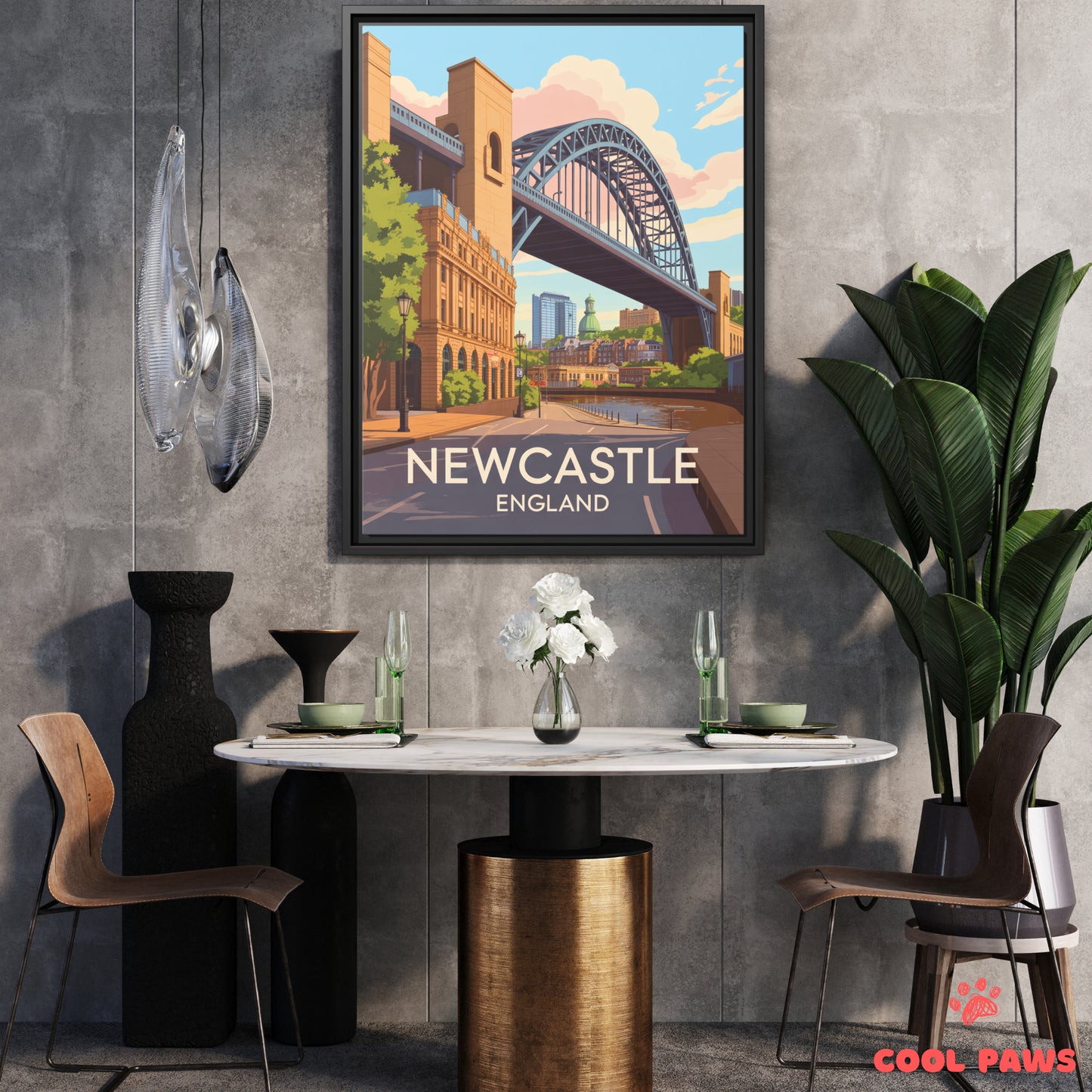 Newcastle Travel Print | English Tyne Bridge | England