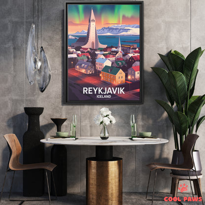 Reykjavik Travel Print | Icelandic Hallgrímskirkja | Iceland