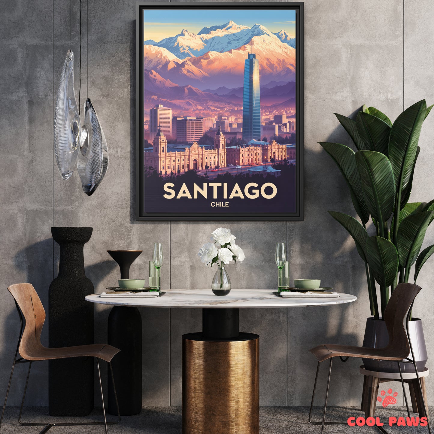 Santiago Travel Print | Costanera Tower | Chile