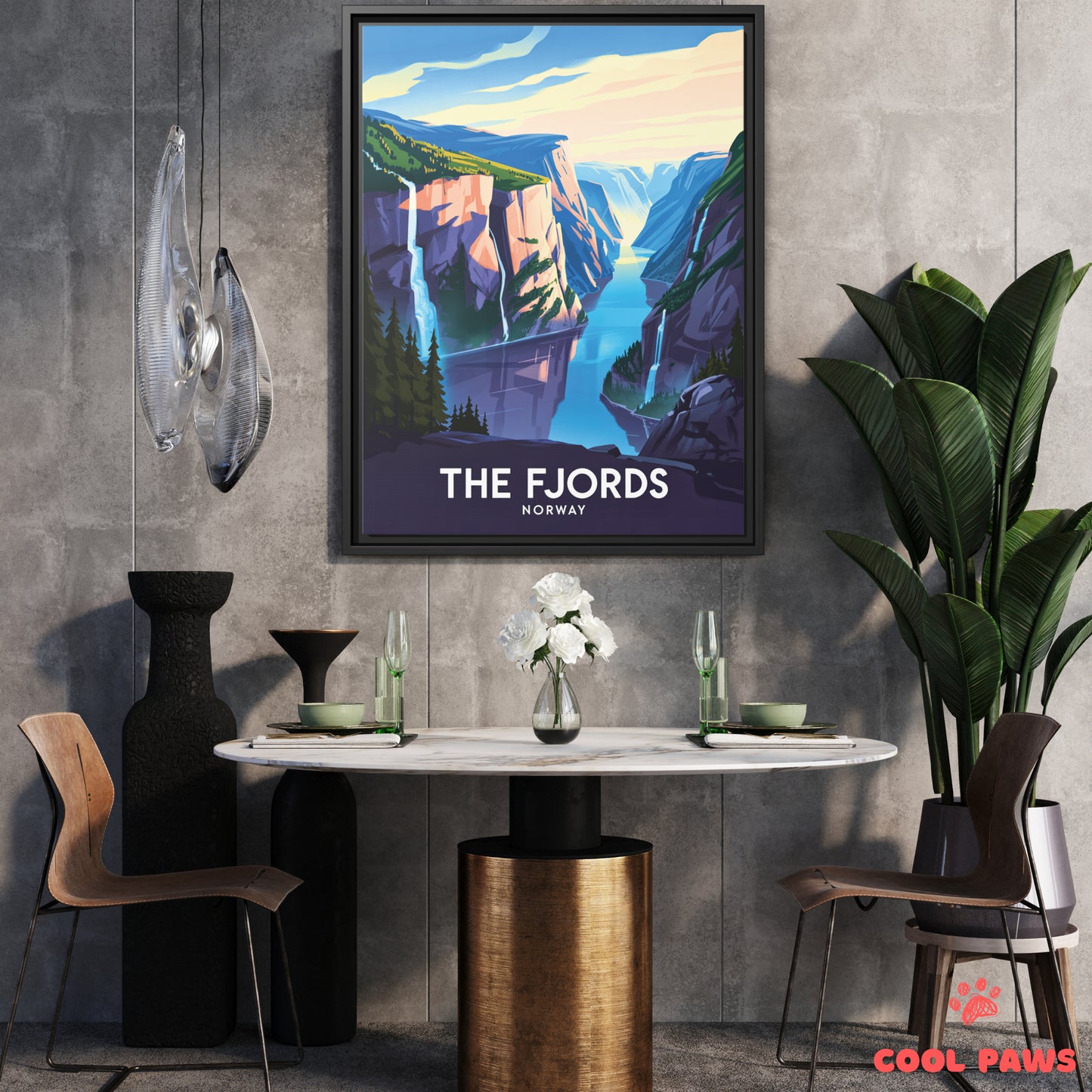 The Fjords Travel Print | Norwegian Fjords | Norway