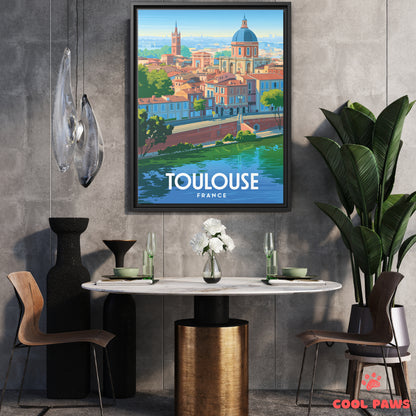 Toulouse Travel Print | French La Grave Dome | France