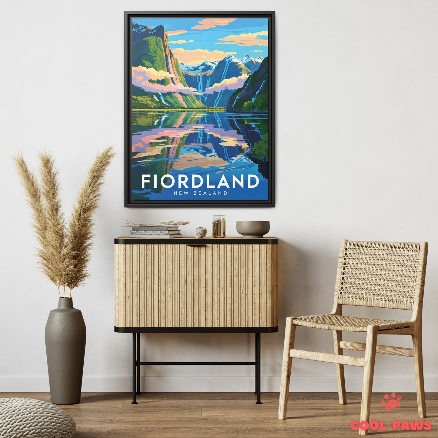 Fiordland National Park Travel Print | Mirror like Fjord | New Zealand