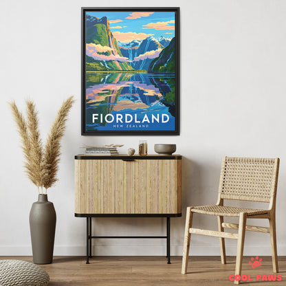 Fiordland National Park Travel Print | Mirror like Fjord | New Zealand