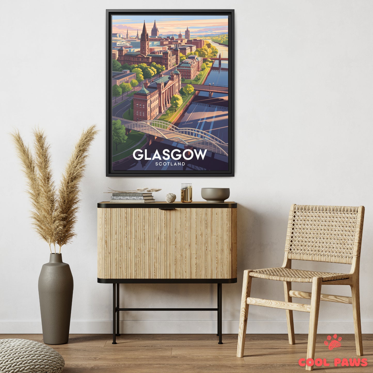 Glasgow Travel Print | English University of Glasgow | Scotland