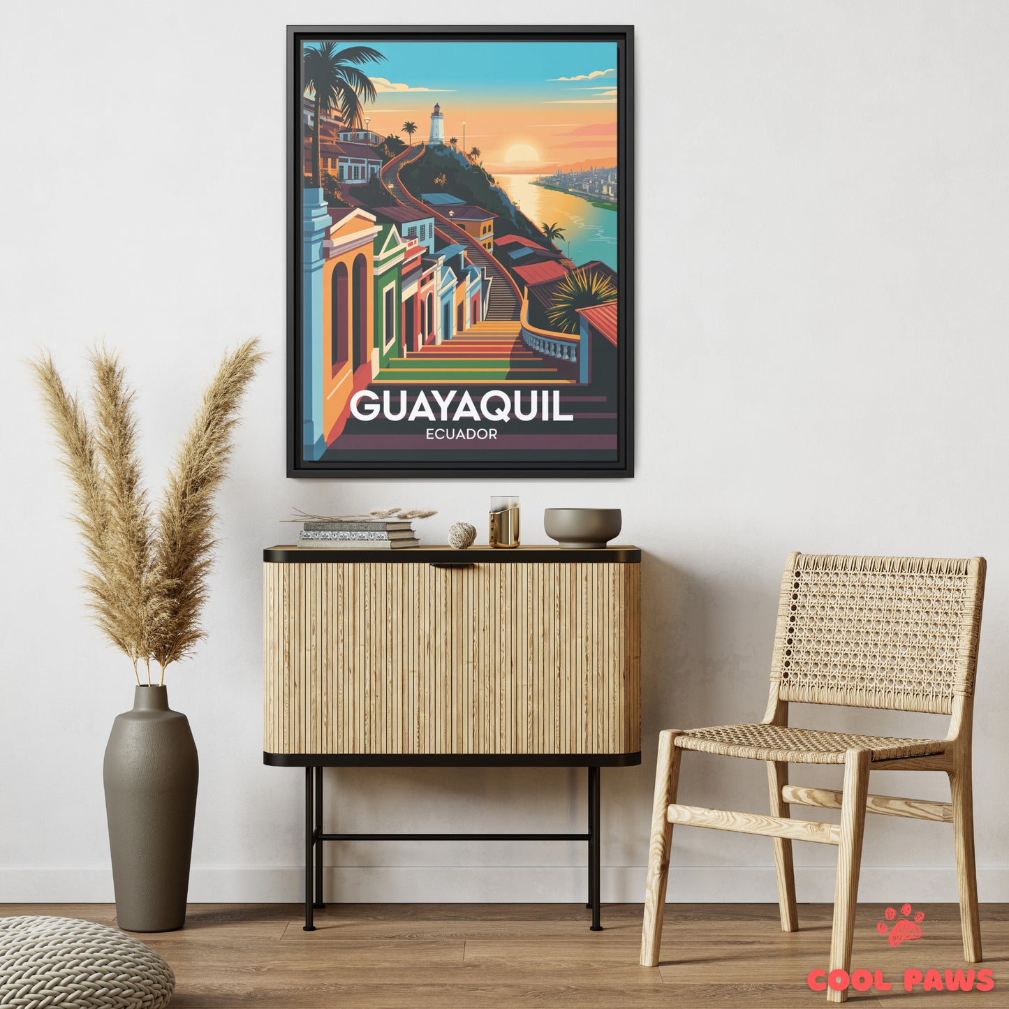 Guayaquil Travel Print | Las Penas Steps | Ecuador