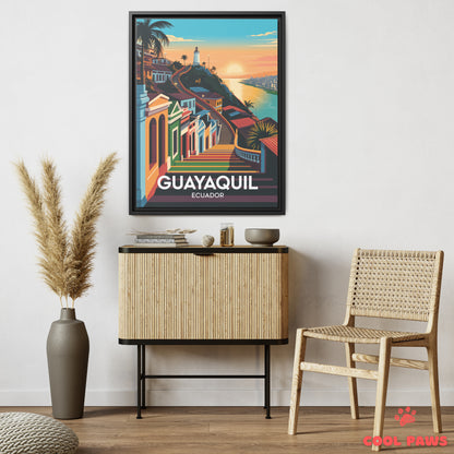 Guayaquil Travel Print | Las Penas Steps | Ecuador