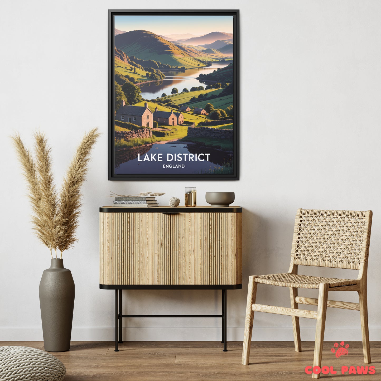 Lake District Travel Print | English Serpentine Lake | England