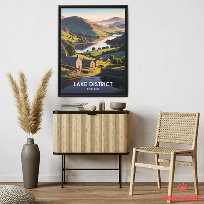 Lake District Travel Print | English Serpentine Lake | England