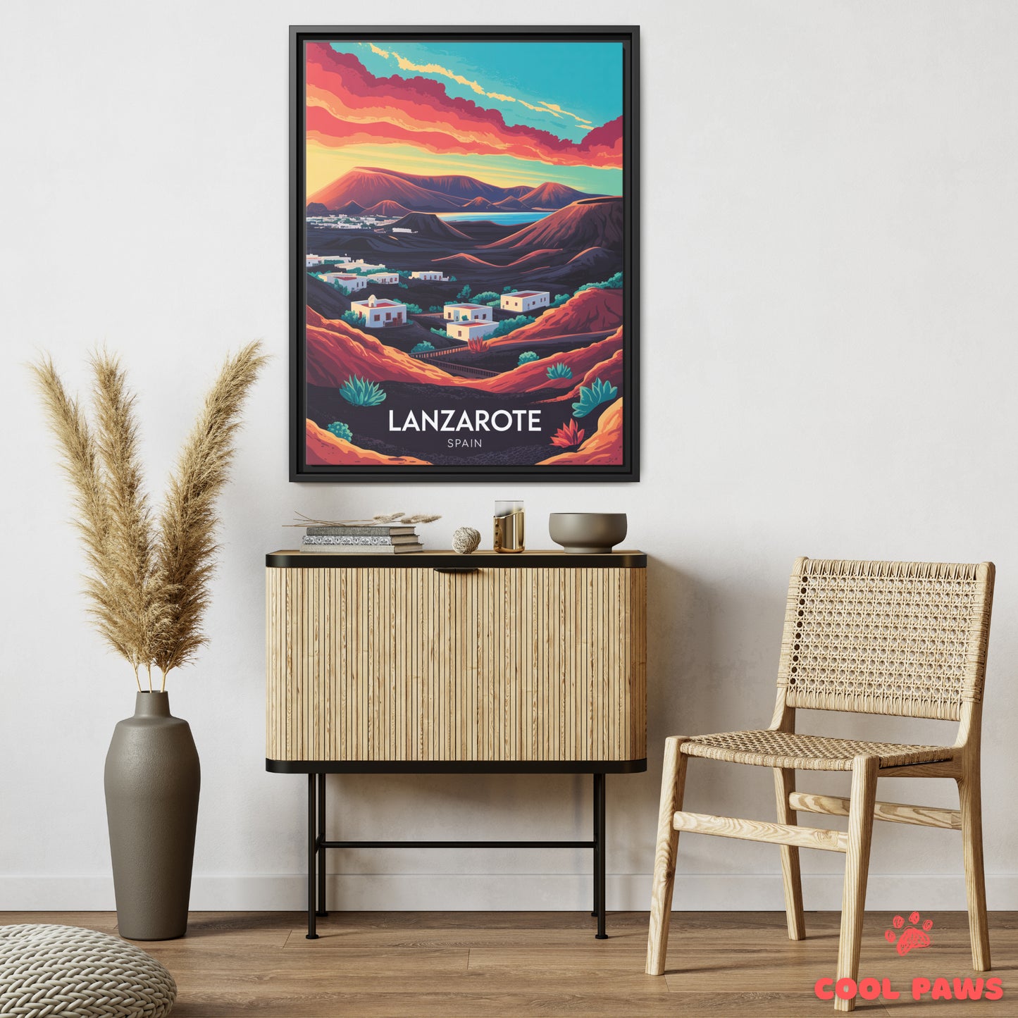 Lanzarote Travel Print | Spanish Timanfaya National Park | Spain