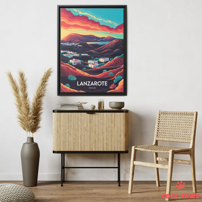 Lanzarote Travel Print | Spanish Timanfaya National Park | Spain