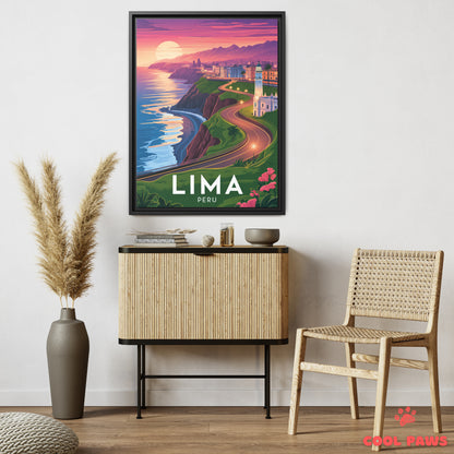 Lima Travel Print | Miraflores Cliffs | Peru