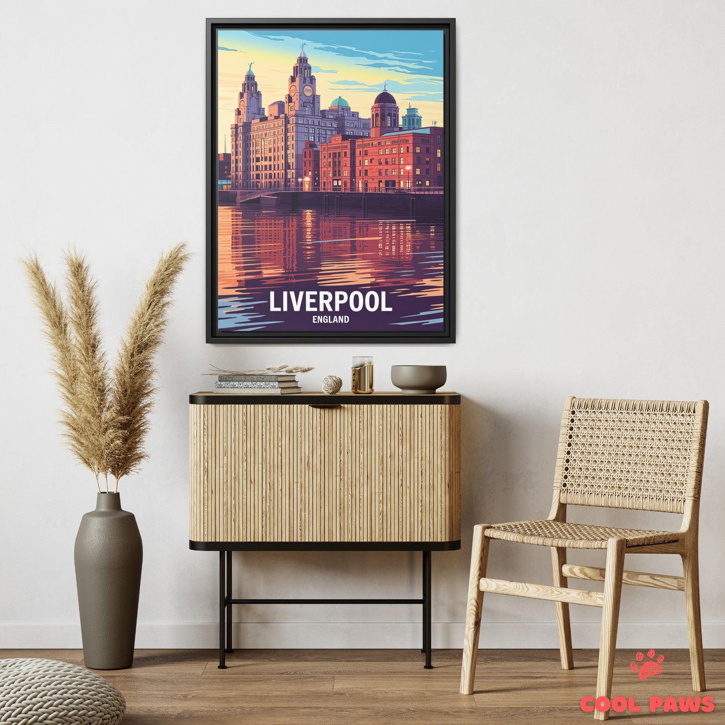 Liverpool Travel Print | English Royal Liver Building | England