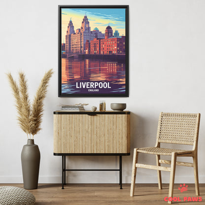 Liverpool Travel Print | English Royal Liver Building | England