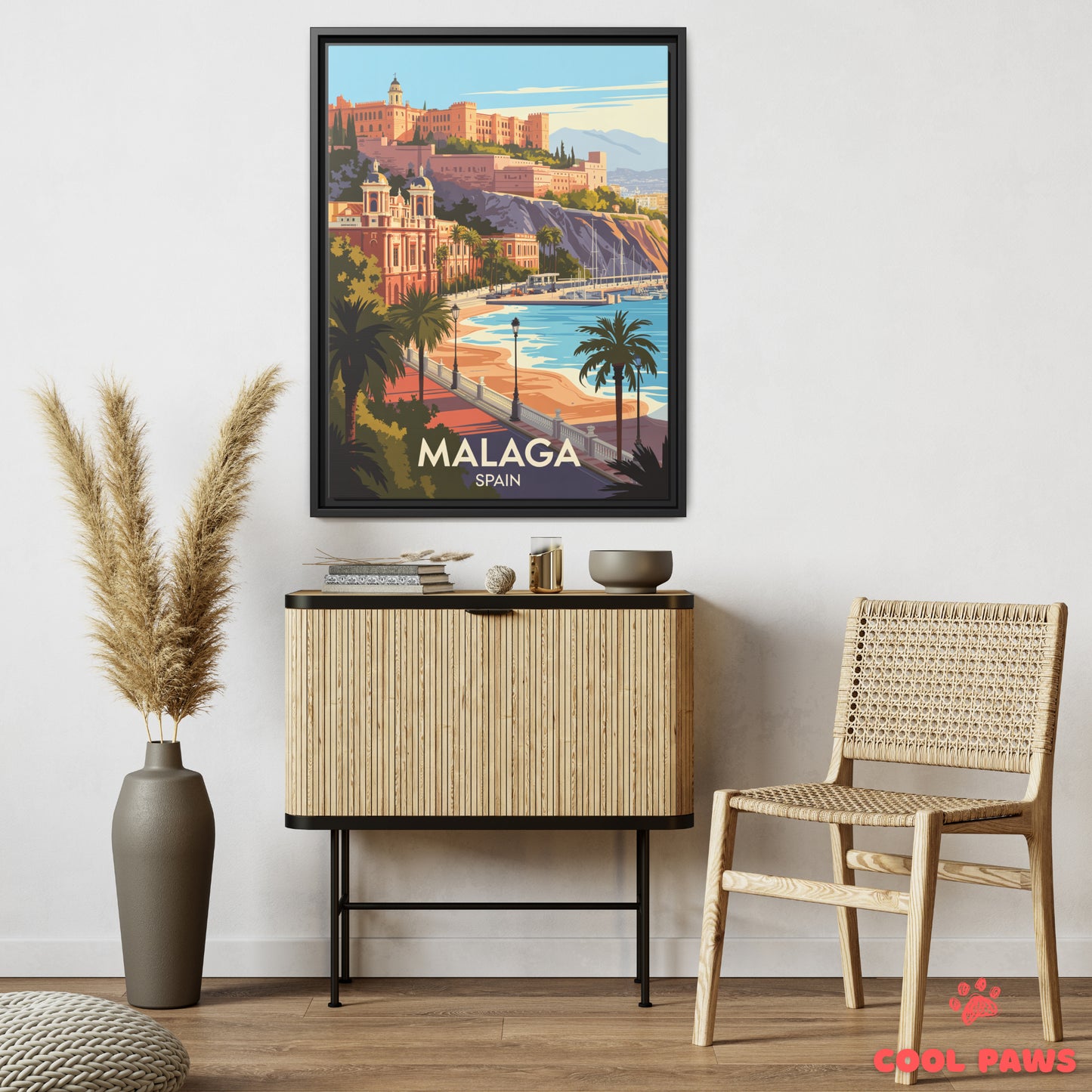 Malaga Travel Print | Spanish Alcazaba Fortress | Spain