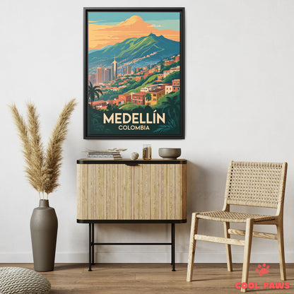 Medellin Travel Print | Hillside Neighborhoods | Colombia