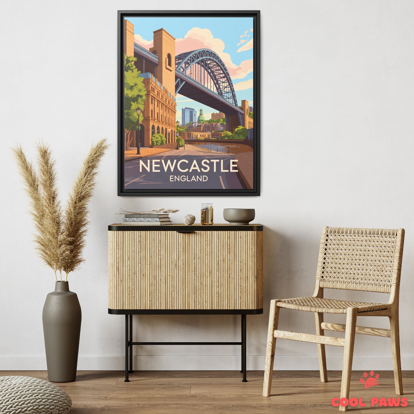 Newcastle Travel Print | English Tyne Bridge | England