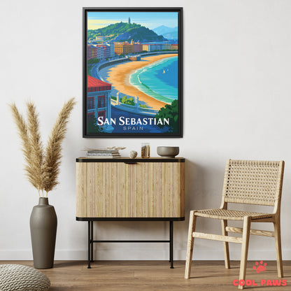 San Sebastian Travel Print | Spanish/Basque La Concha Beach | Spain