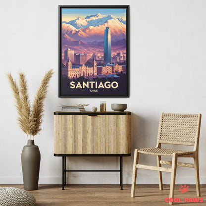 Santiago Travel Print | Costanera Tower | Chile