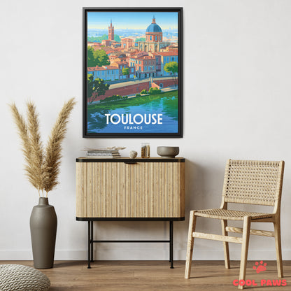 Toulouse Travel Print | French La Grave Dome | France