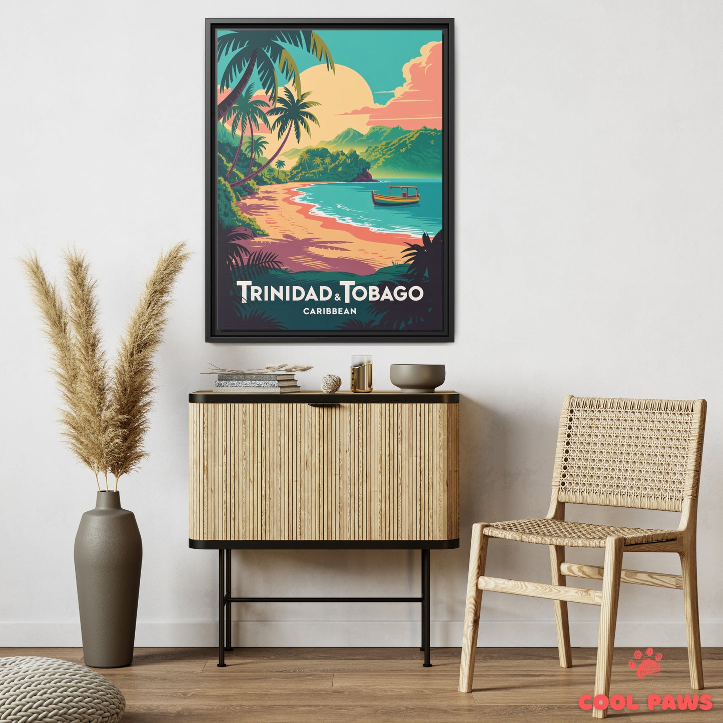 Trinidad & Tobago Travel Print | Secluded beach