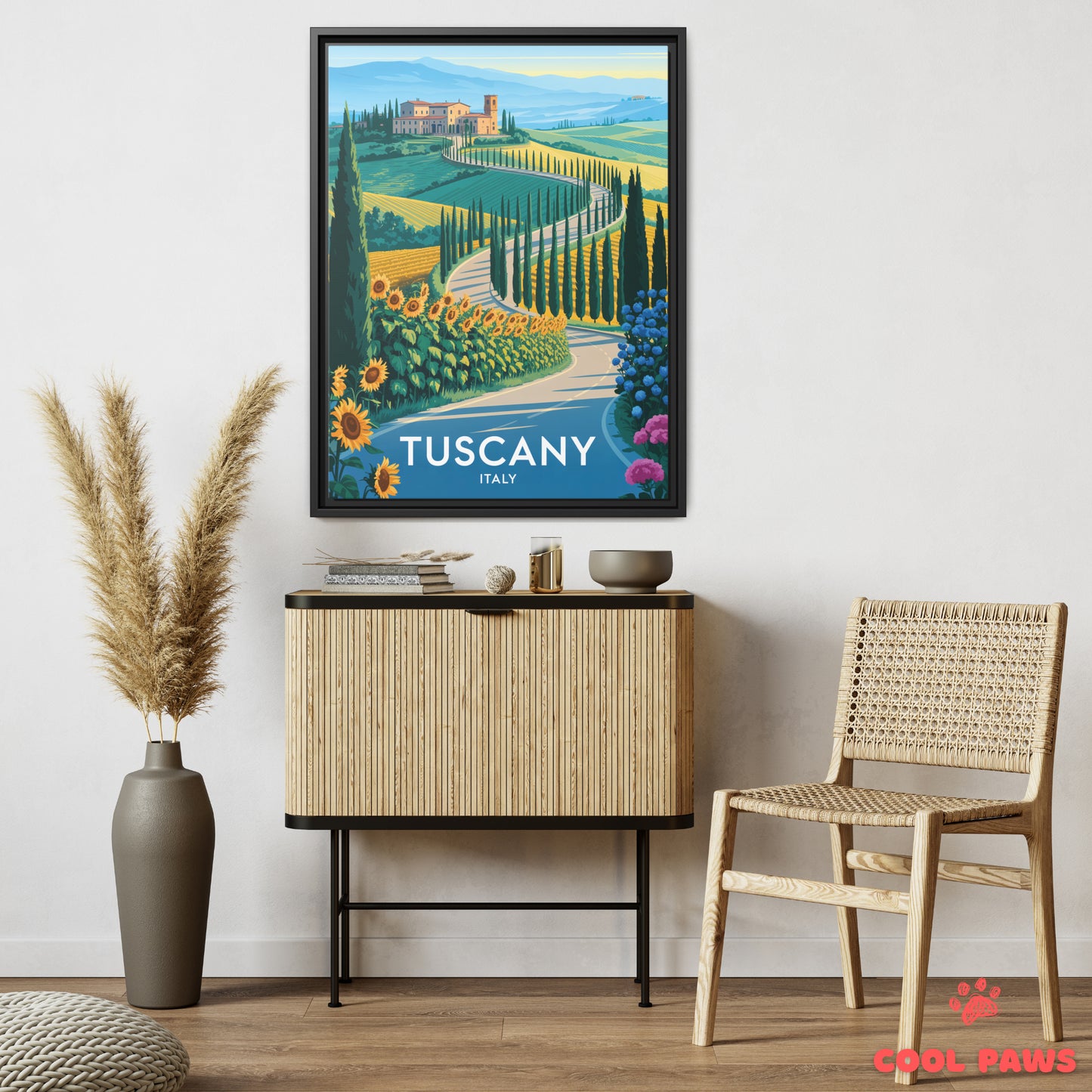 Tuscany Travel Print | Italian Vineyards | Italy