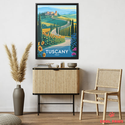 Tuscany Travel Print | Italian Vineyards | Italy