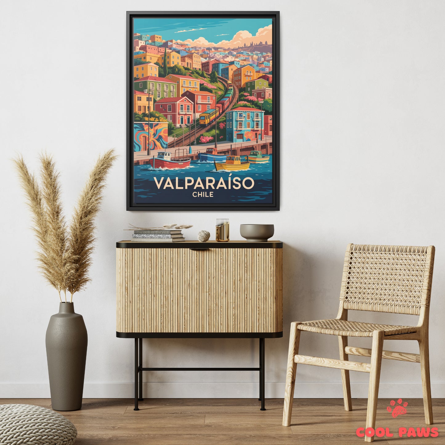 Valparaiso Travel Print | Hillside Houses | Chile