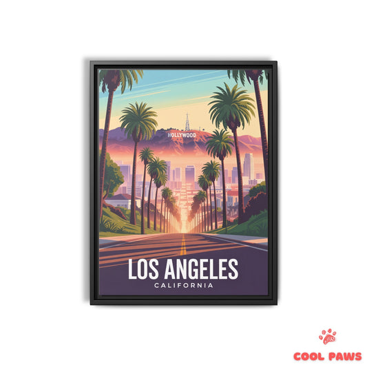 Los Angeles Travel Print | Hollywood Sign California